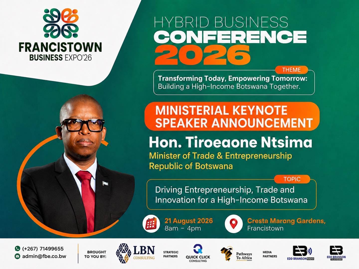 Hon. Tiroeaone Ntsima